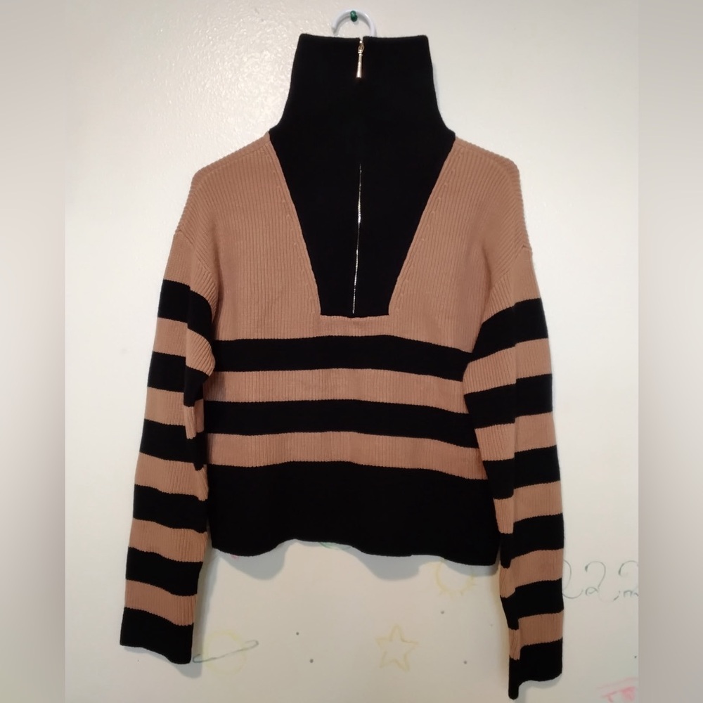 Black and Brown Knit Garment